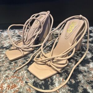 Tan Strappy Heels